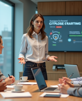 Groupe de professionnels lors d'une réunion marketing