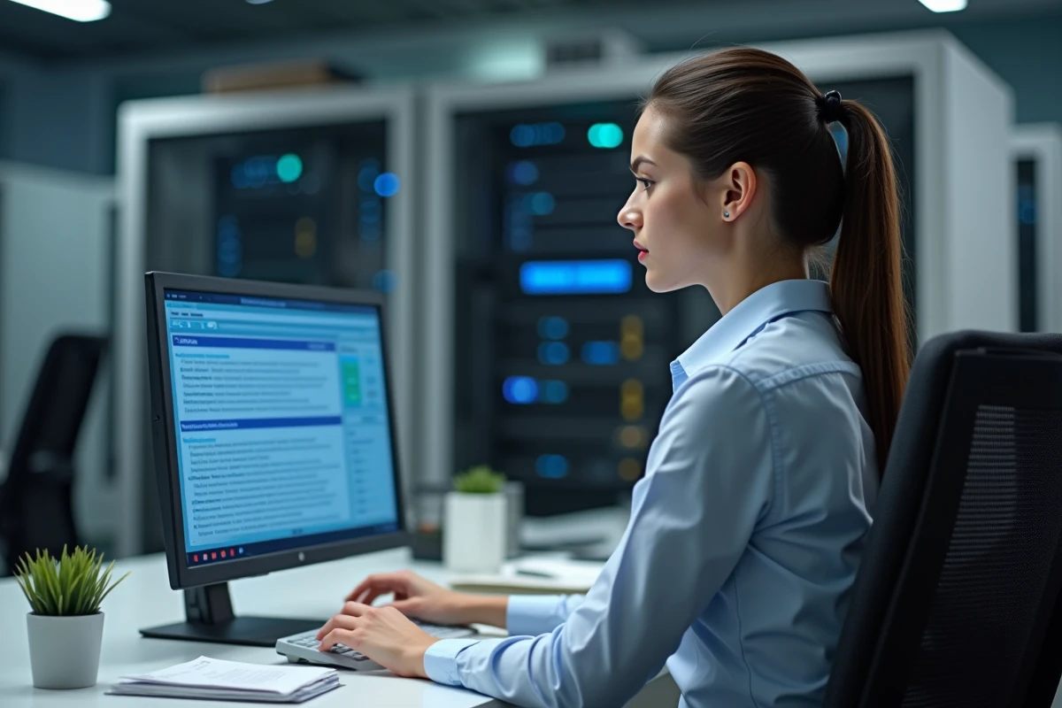 Jeune femme spécialiste en sécurité informatique