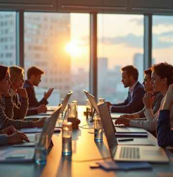 Fatigue après le travail : quel impact sur tout le monde ? Groupe de collègues fatigués après une longue journée de travail
