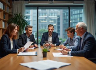 Facteurs de production : 4 éléments essentiels à connaître Quatre personnes diverses en réunion de travail