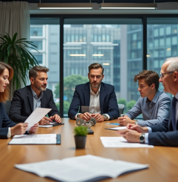 Facteurs de production : 4 éléments essentiels à connaître Quatre personnes diverses en réunion de travail