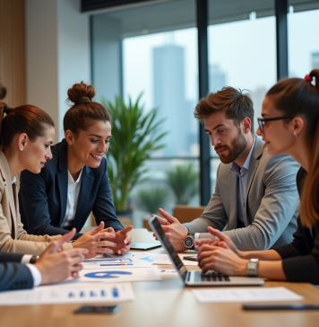 Analyse marketing : les étapes essentielles pour réussir en 2025 Groupe de jeunes professionnels collaborant dans un bureau moderne