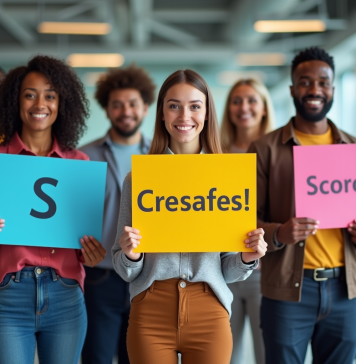 Groupe de professionnels dans un bureau moderne avec des signes S